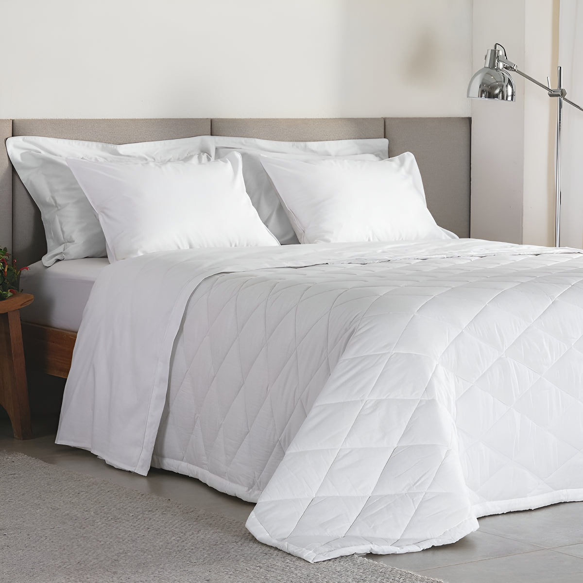 Signature King Duvet – 180 Thread Count Combed Cotton Percale (White)