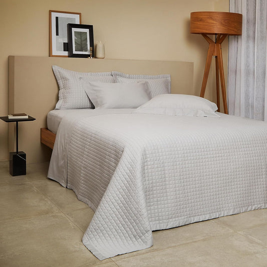 Versailles Satin (Grey) – Double 4-Piece Bedding Set